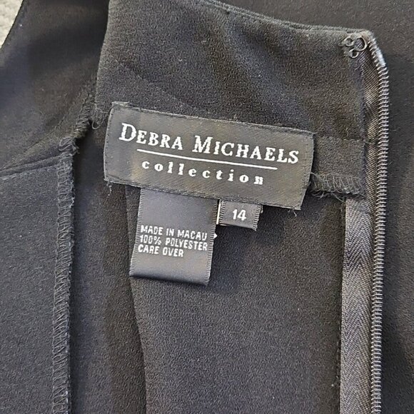 Debra Michaels Collection Dress Women's Size 14 Black Short Sleeve Embroidery - Picture 14 of 16